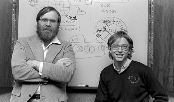 Билл Гейтс и Пол Аллен в молодости