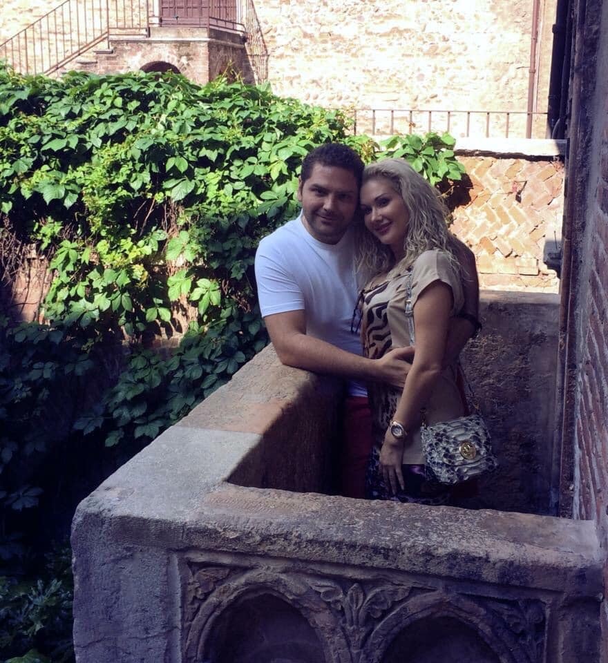 Екатерина Бужинская с мужем Димитаром в Италии