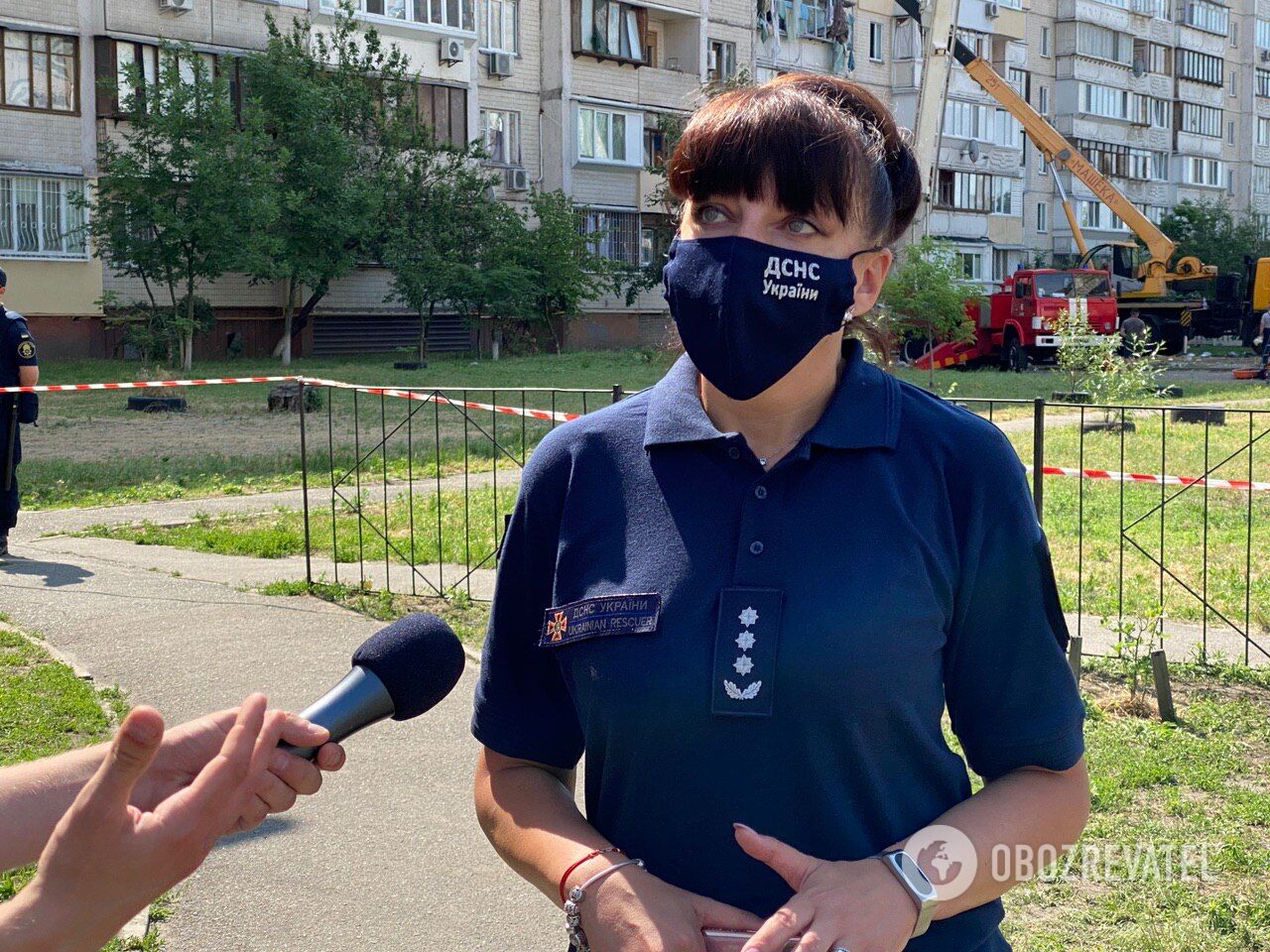 Пресс-секретарь ГУ ГСЧС Украины в городе Киеве Светлана Водолага дала комментарий о взрыве дома в столице