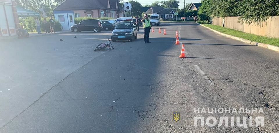 На Киевщине водитель сбил ребенка на велосипеде