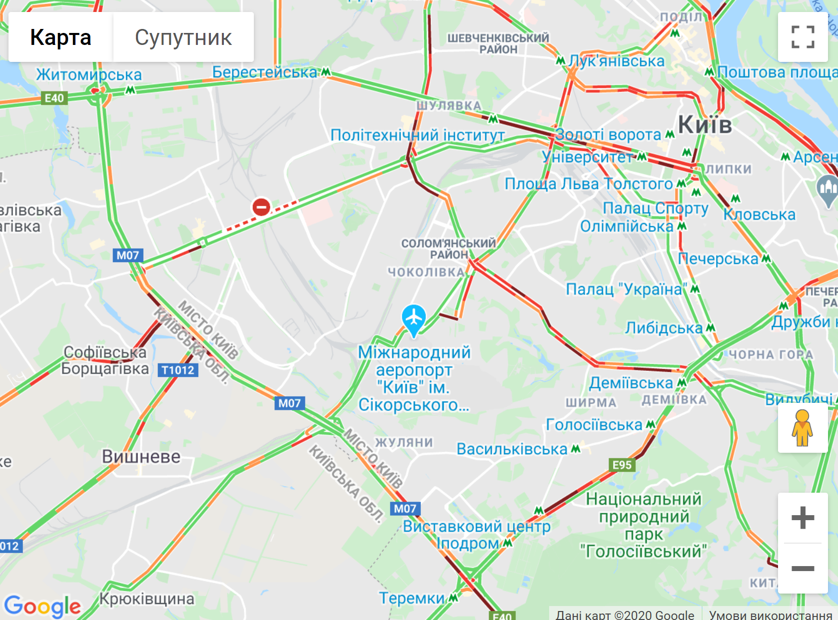 Пробки в Киеве 3 июня