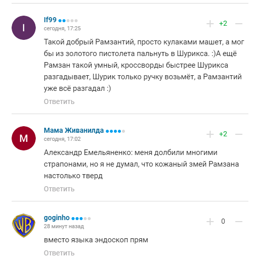 "Вместо языка - эндоскоп": Емельяненко высмеяли за лесть Кадырову