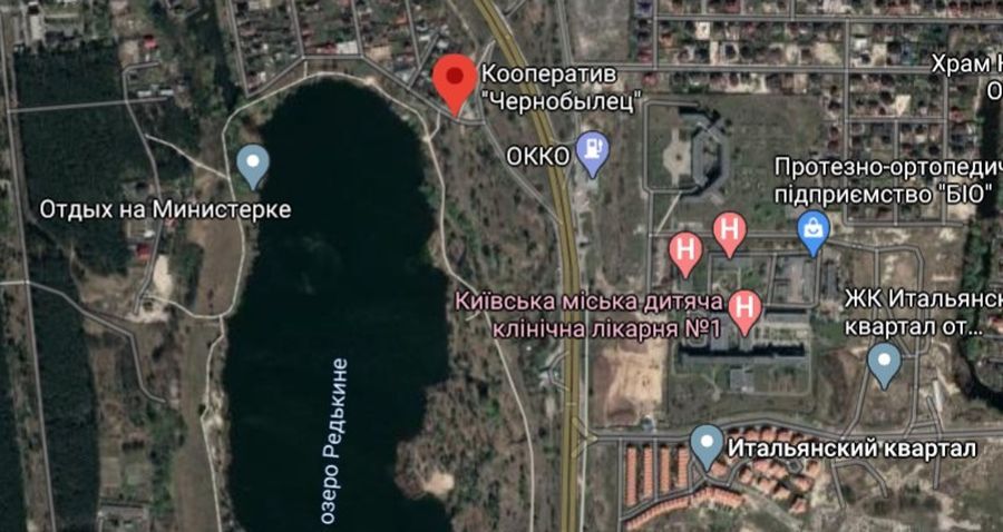 Закрытый охраняемый кооператив "Чернобылец" находится на берегу озера Министерка