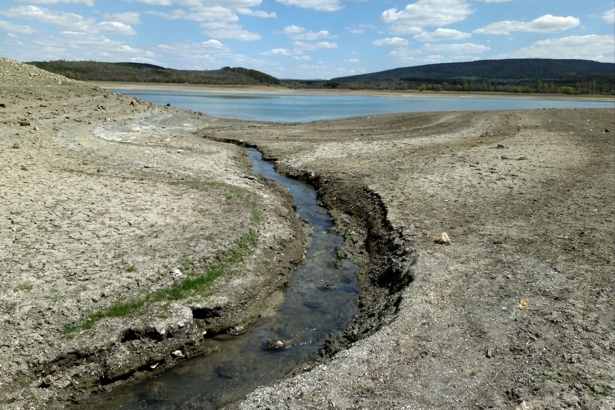 Симферопольское водохранилище обмелело