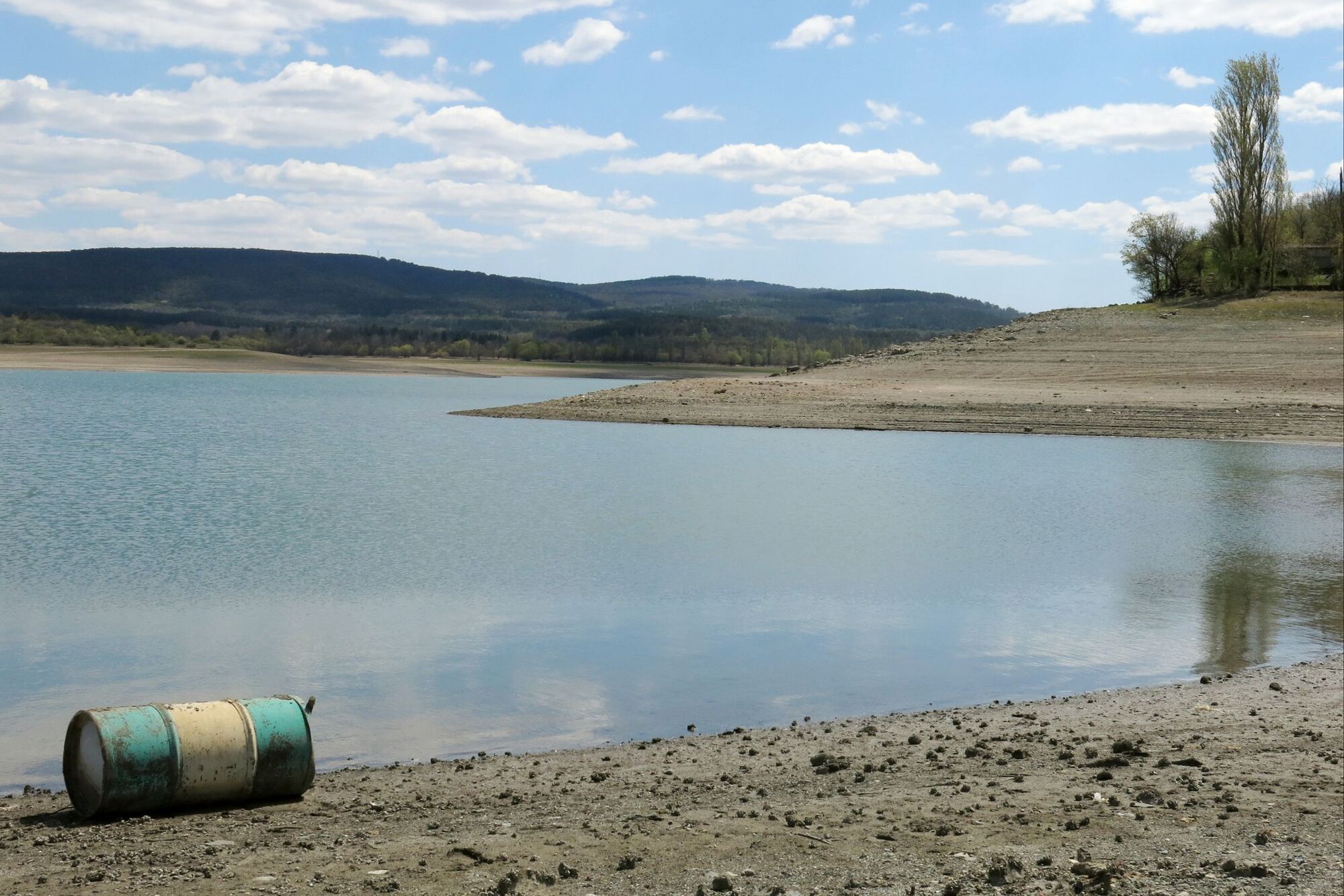 Симферопольское водохранилище обмелело