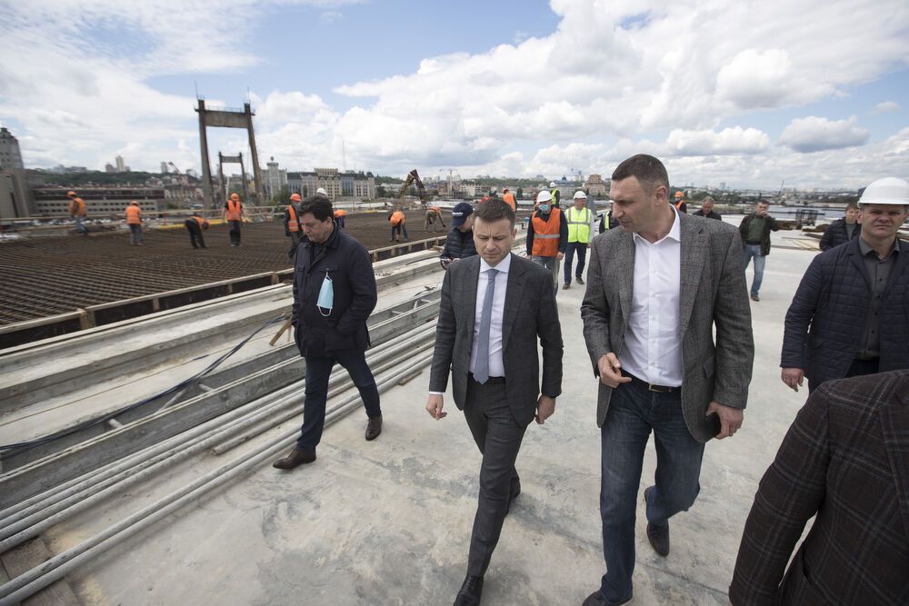 Кличко показал строительство Подольско-Воскресенького моста. Видео