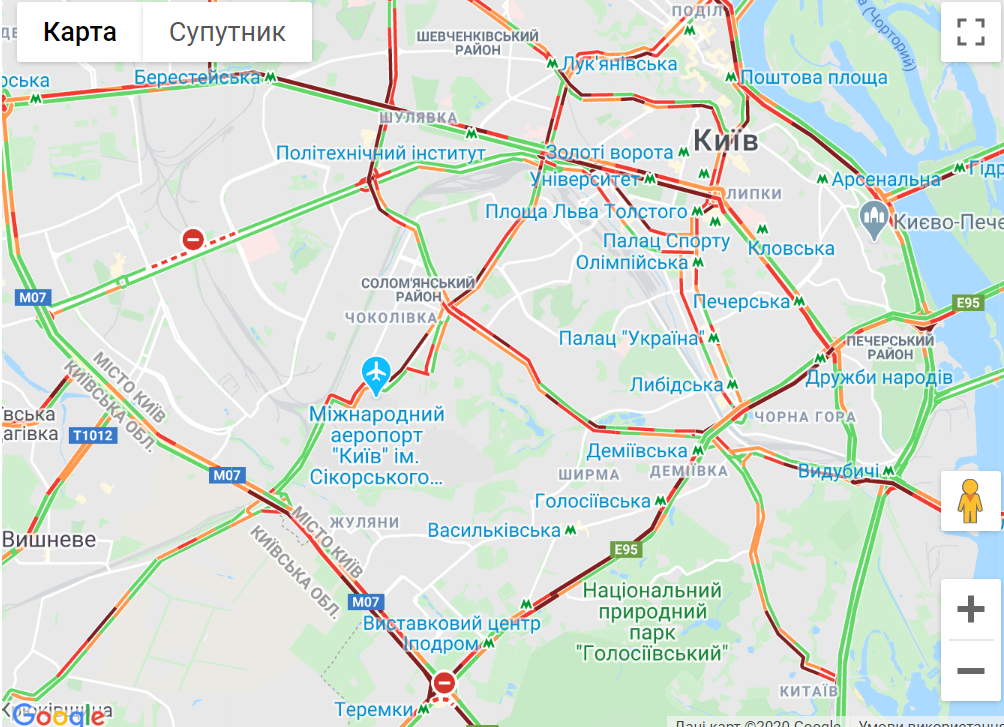 Пробки в Киеве 5 июня
