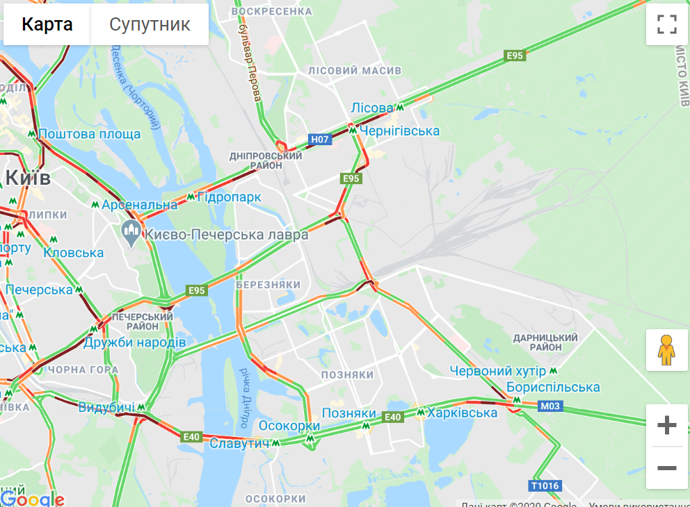 Пробки в Киеве 5 июня