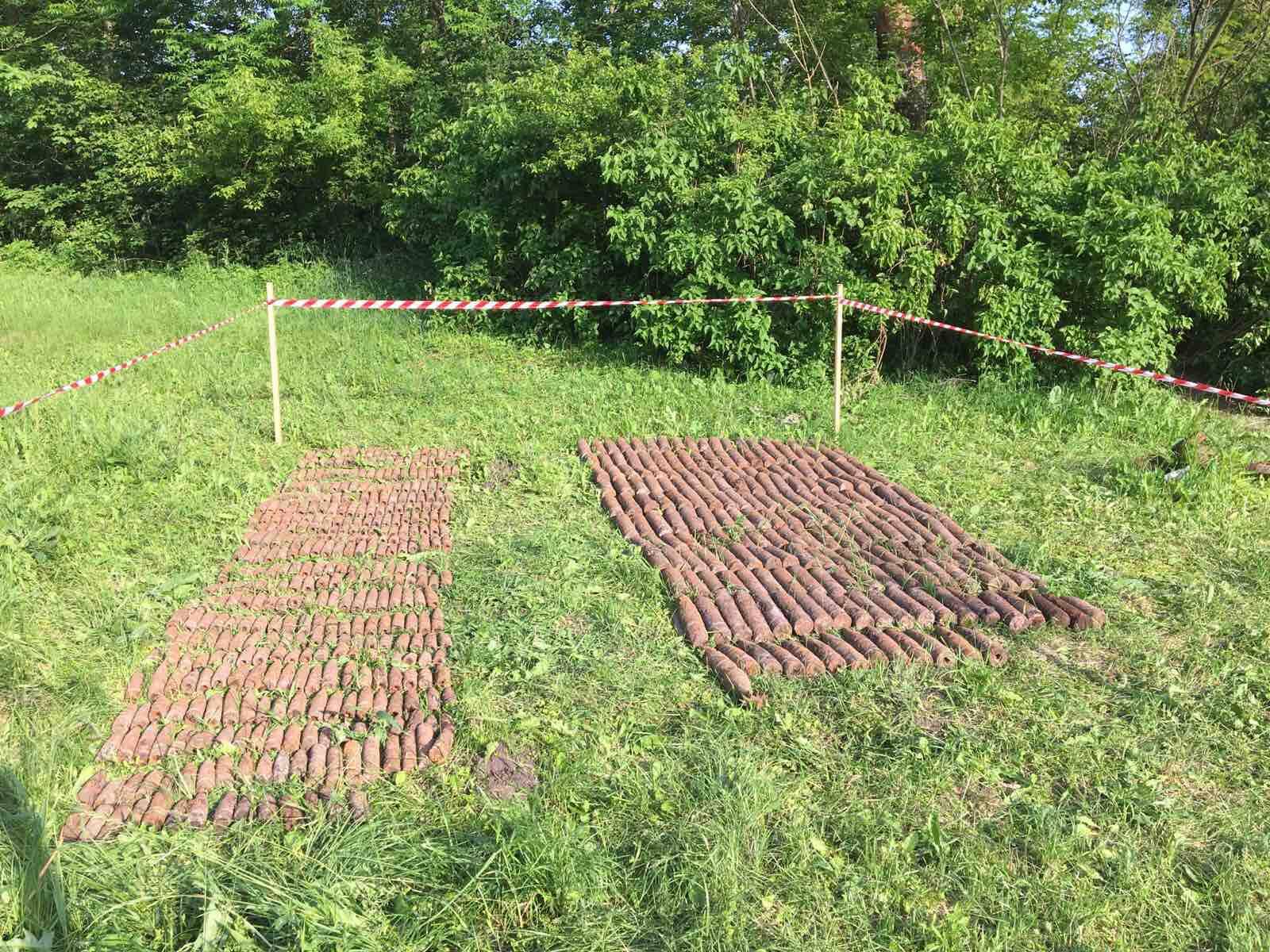 У Вінниці серед парку знайшли понад 600 снарядів