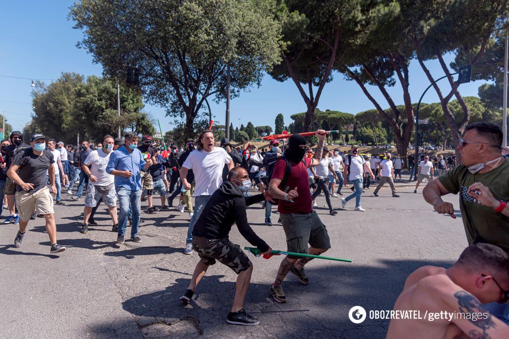 Протесты в Италии