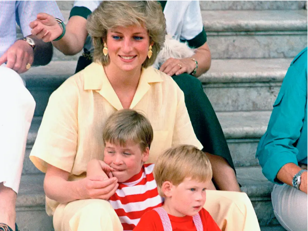 Принцесса Диана с сыновьями Уильямом и Гарри (источник – insider.com)