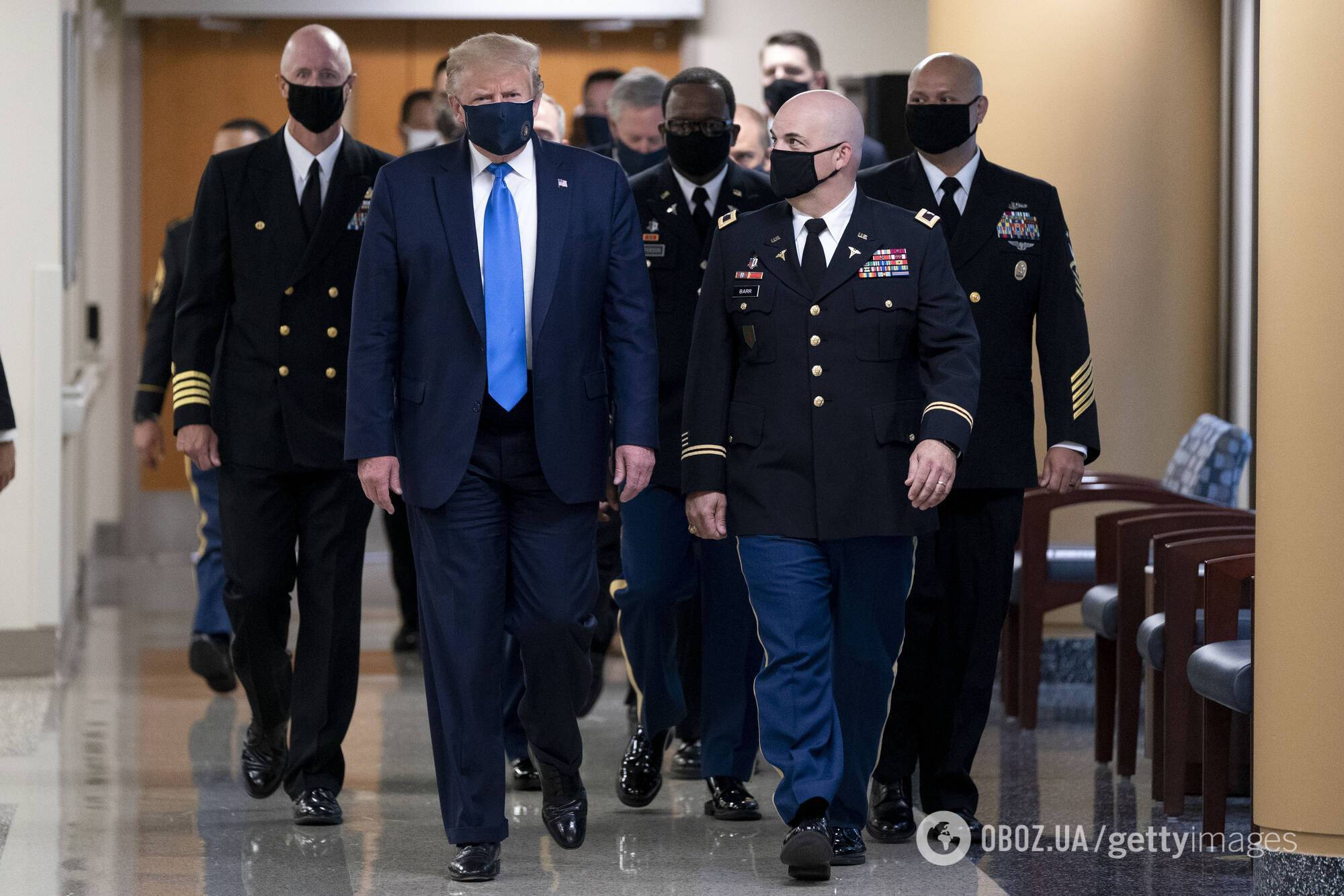 Дональд Трамп в военном госпитале Walter Reed