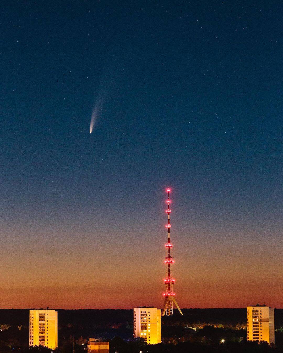 Комета C/2020 F3 над Харьковом