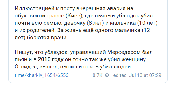 Публікація "Харьков 1654" у Telegram