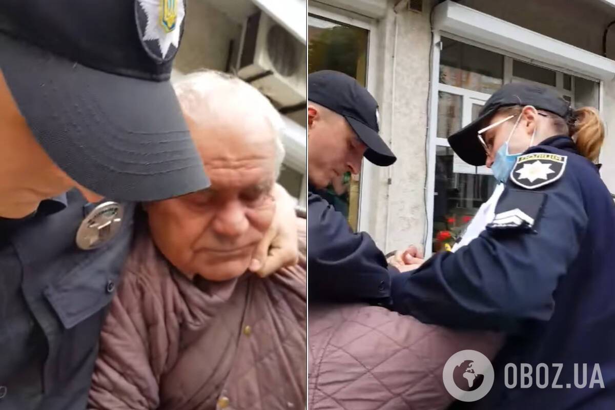 В Черновцах полицейские жестко задержали пенсионера за стихийную торговлю: видео возмутило украинцев