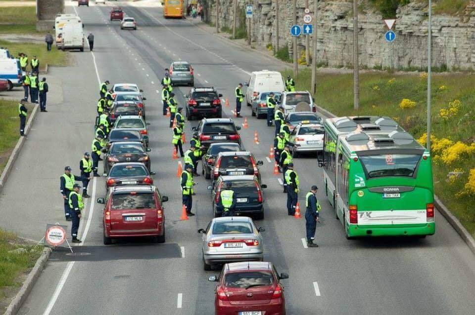 Рейд на выявление пьяных водителей в Эстонии