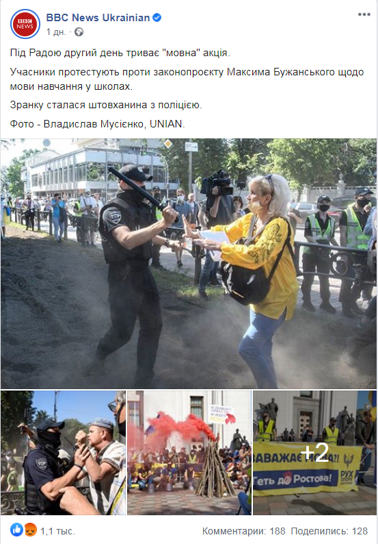 Фото с акции под Верховной Радой, где полицейский напал на учительницу, возмутило соцсети