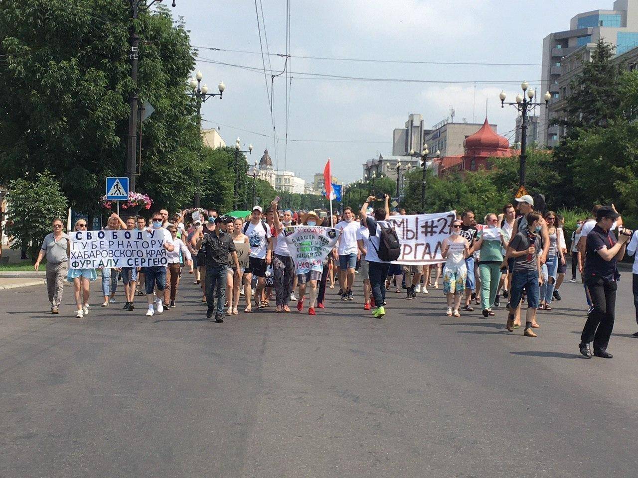 У Хабаровську протестують проти арешту губернатора Сергія Фургала