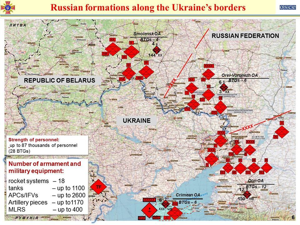 Россия создала три группирования на границе с Украиной