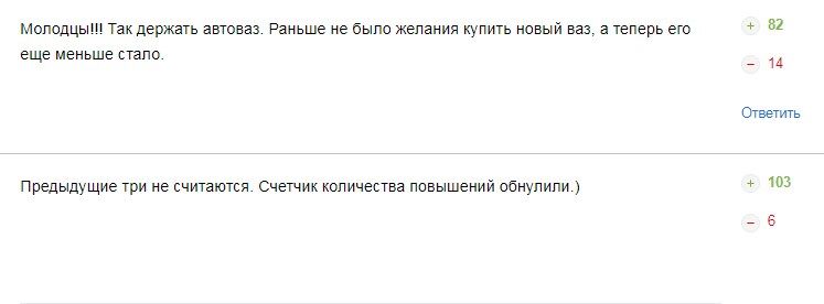 У мережі незадоволені підвищенням цін на автомобілі Лада