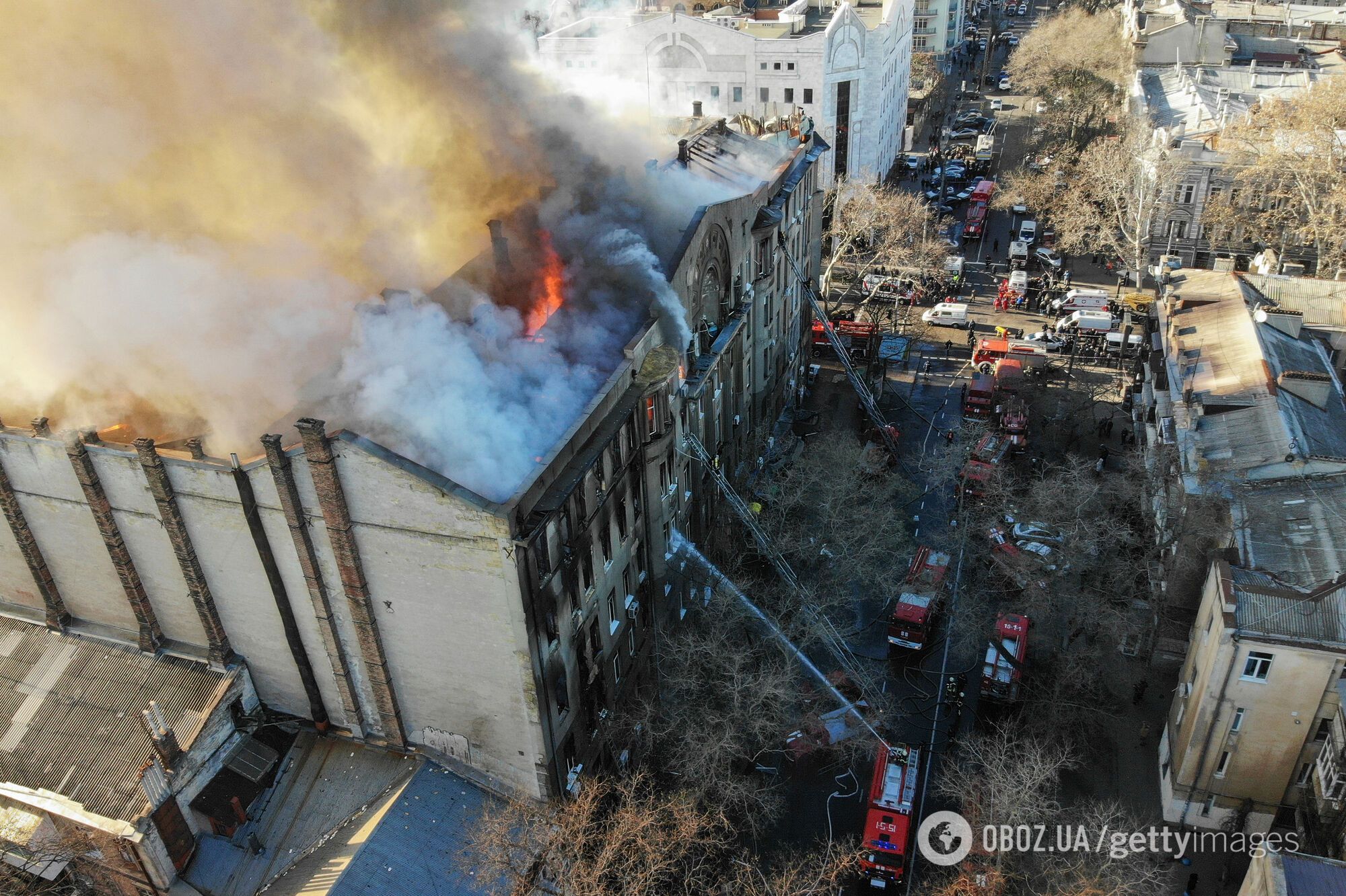 Пожар на Троицкой в Одессе