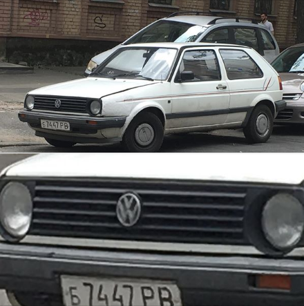 Volkswagen Golf на советских номерах;