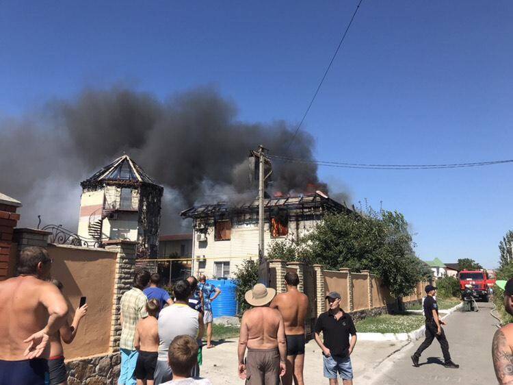 Пожар в Бердянске.