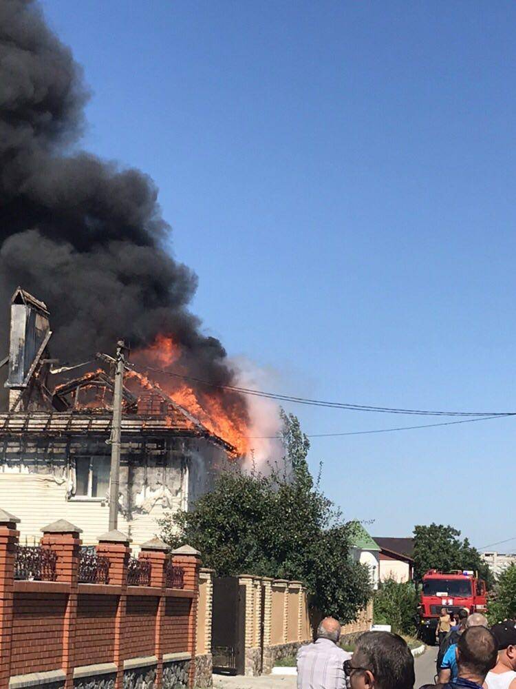 Пожар в Бердянске.