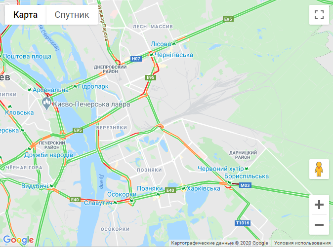 Пробки в Киеве 29 июля
