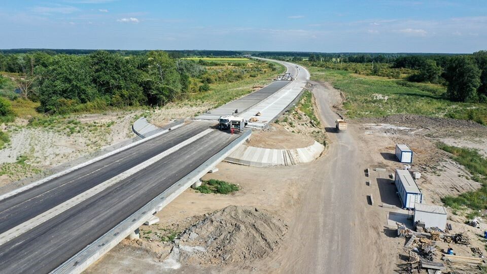 Строительство дороги на Полтавщине