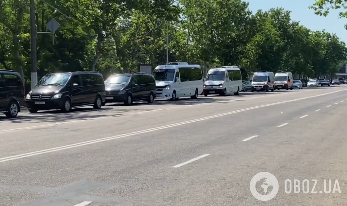 Кортеж Зеленского в Одессе попал на видео