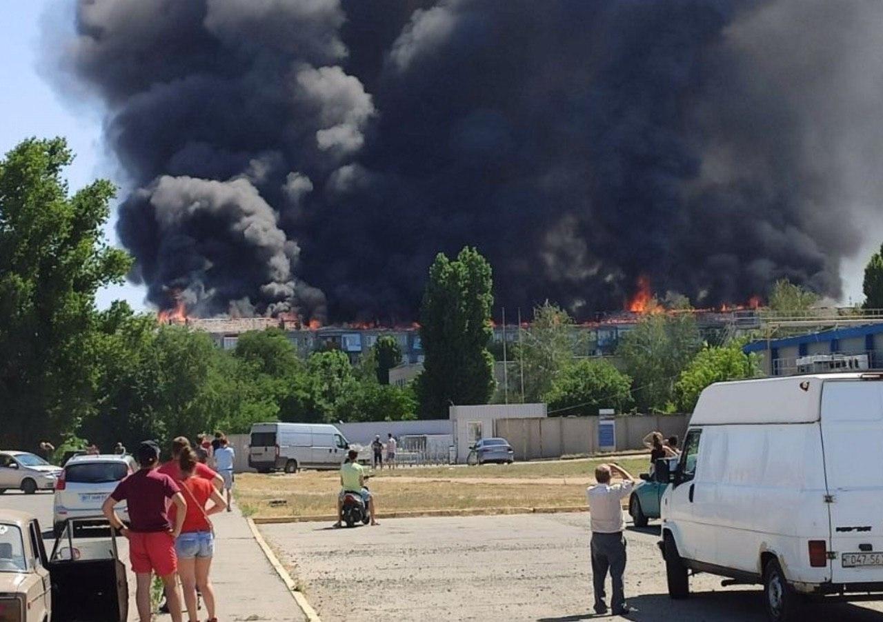 Пожар в Новой Каховке