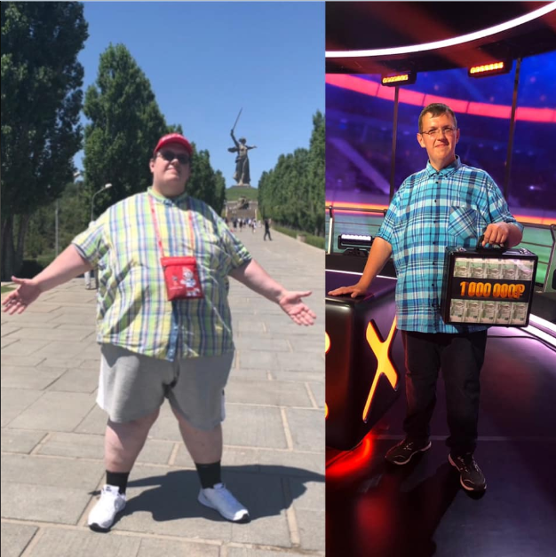 Олексій Екс до і після схуднення (Facebook Олексія Екса)