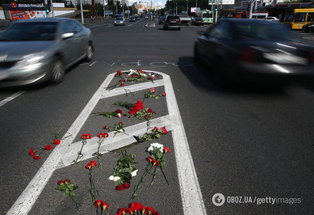 В Минске почтили память погибшего участника протестов