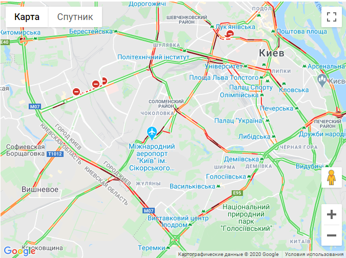 Пробки в Киеве 12 августа