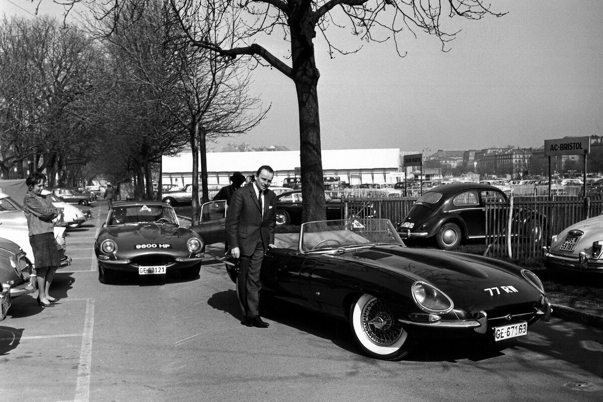 Jaguar E-type в Женеве в 1961 году. Фото:
