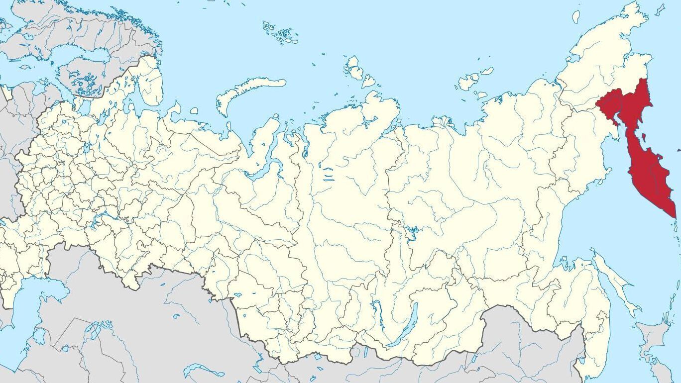 Камчатський край на карті Росії