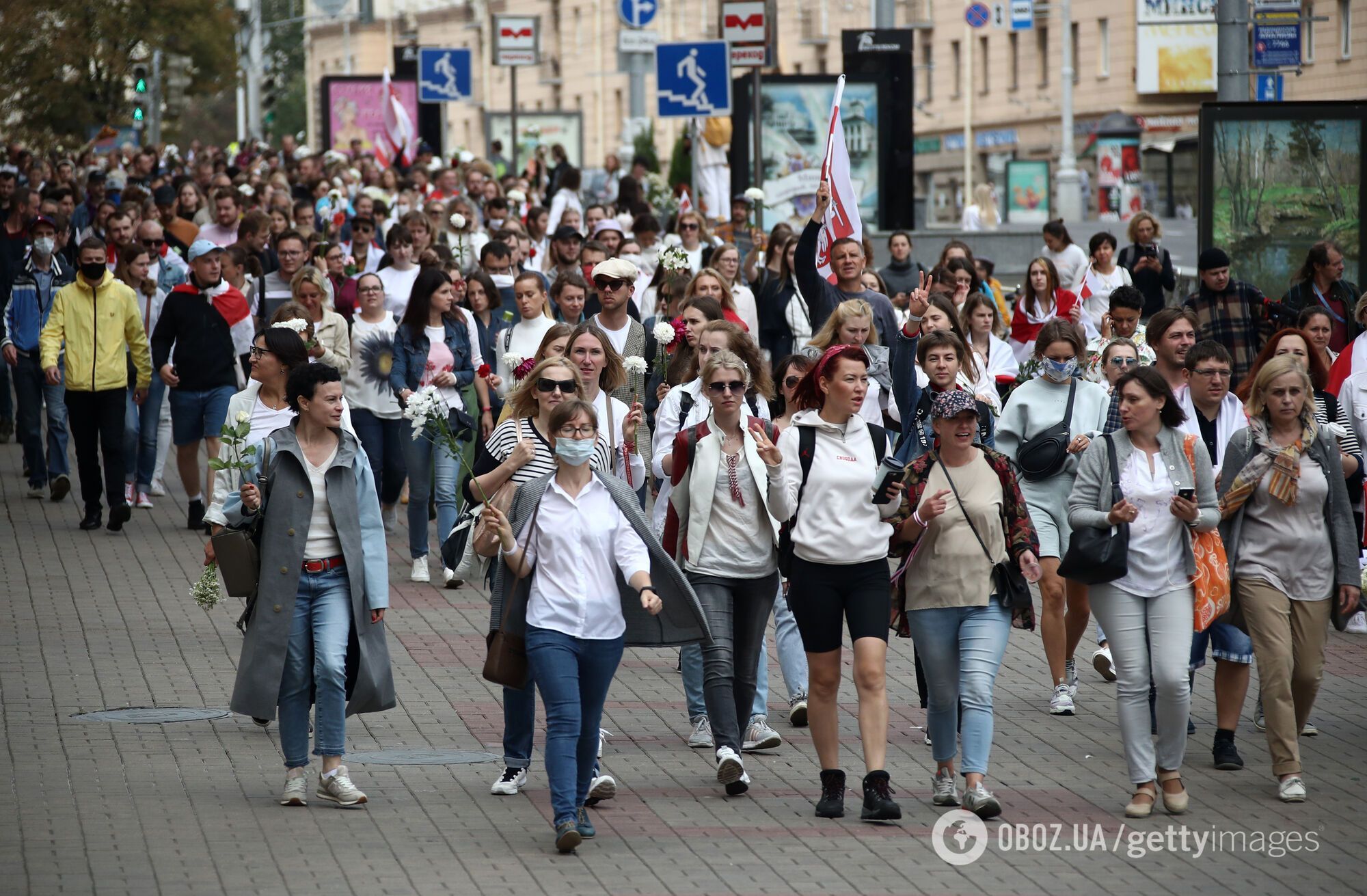 Акция протеста в Минске собрала несколько тысяч человек