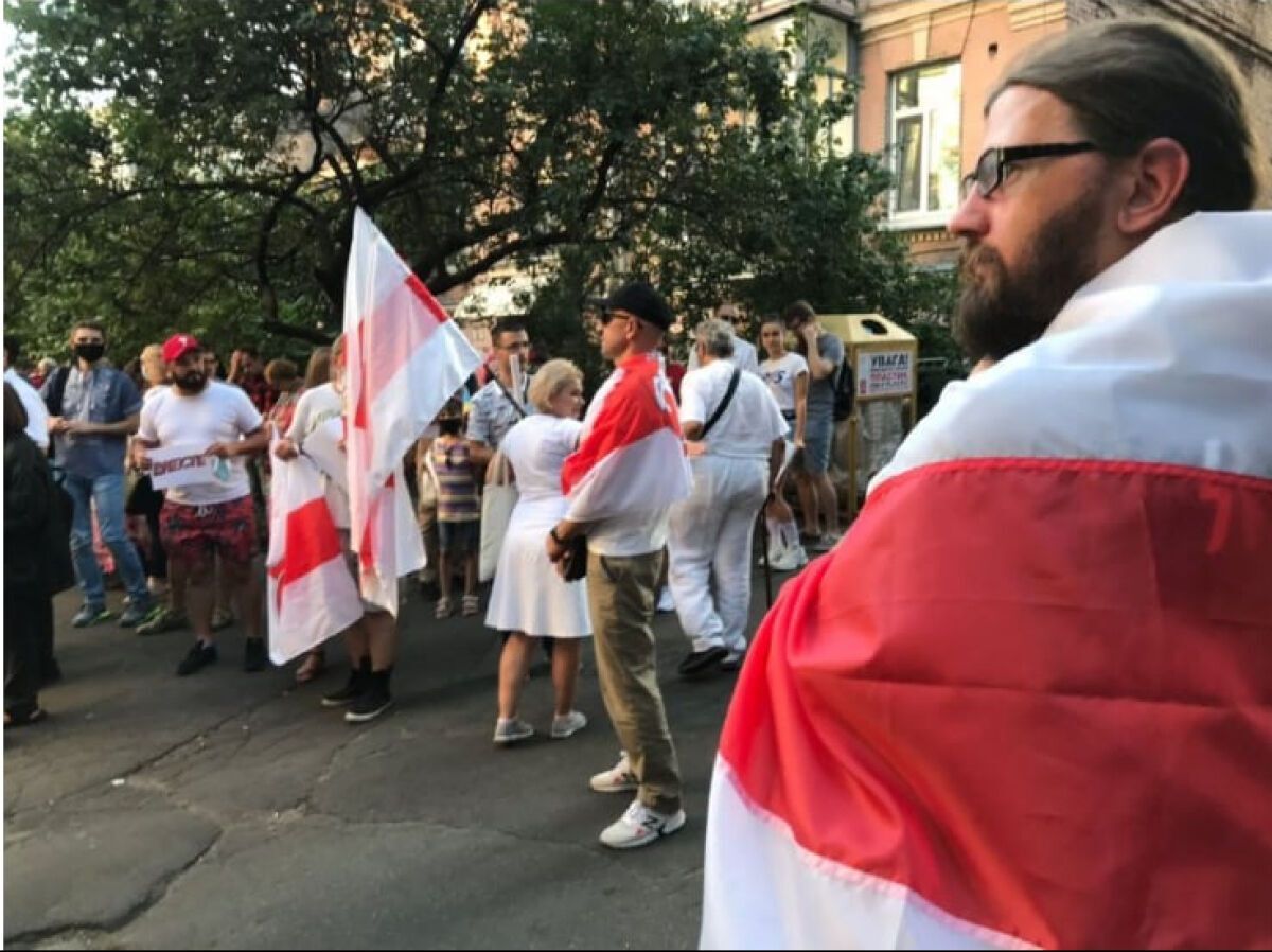 Акція в підтримку народу Білорусі.