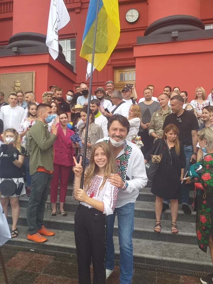 Сергей Притула посетил Марш защитников Украины