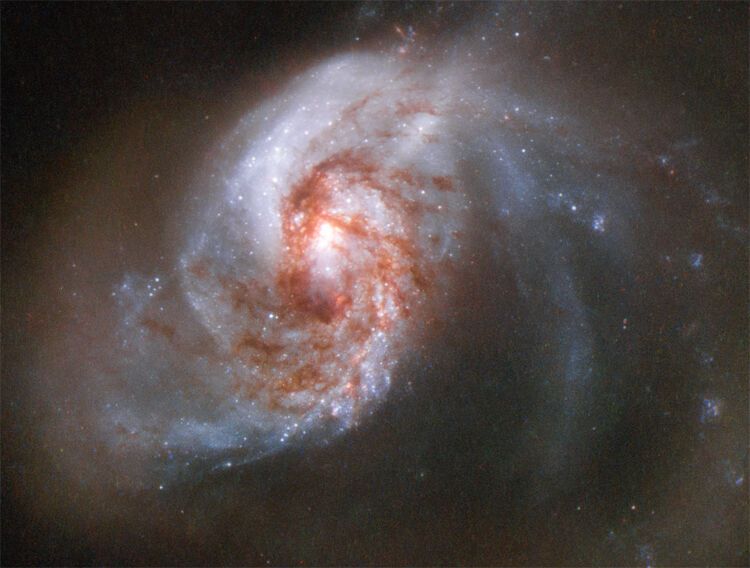 Слияние двух галактик в галактику NGC 1614