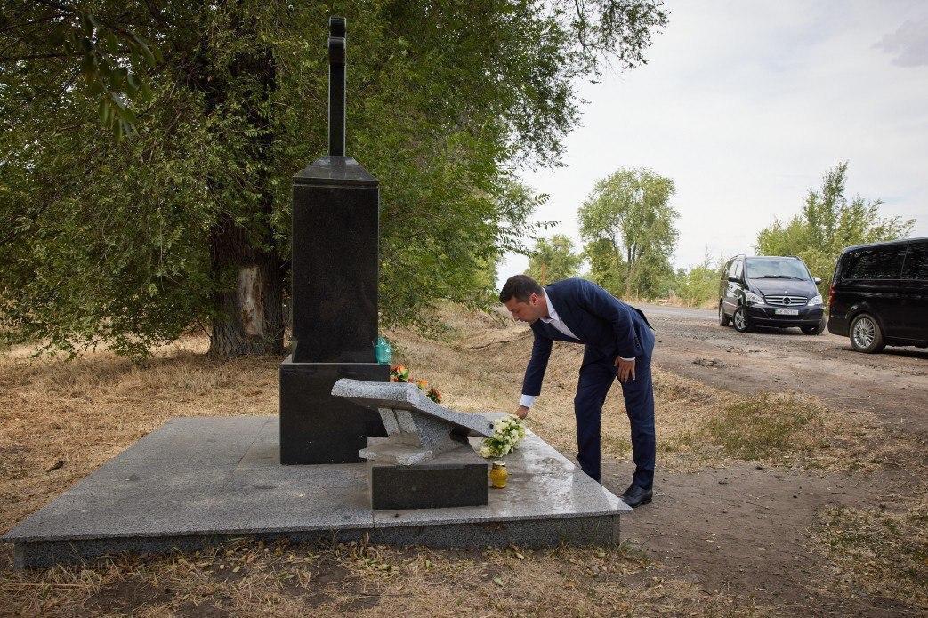 Владимир Зеленский посетил место гибели Скрябина (фото – Офис президента)