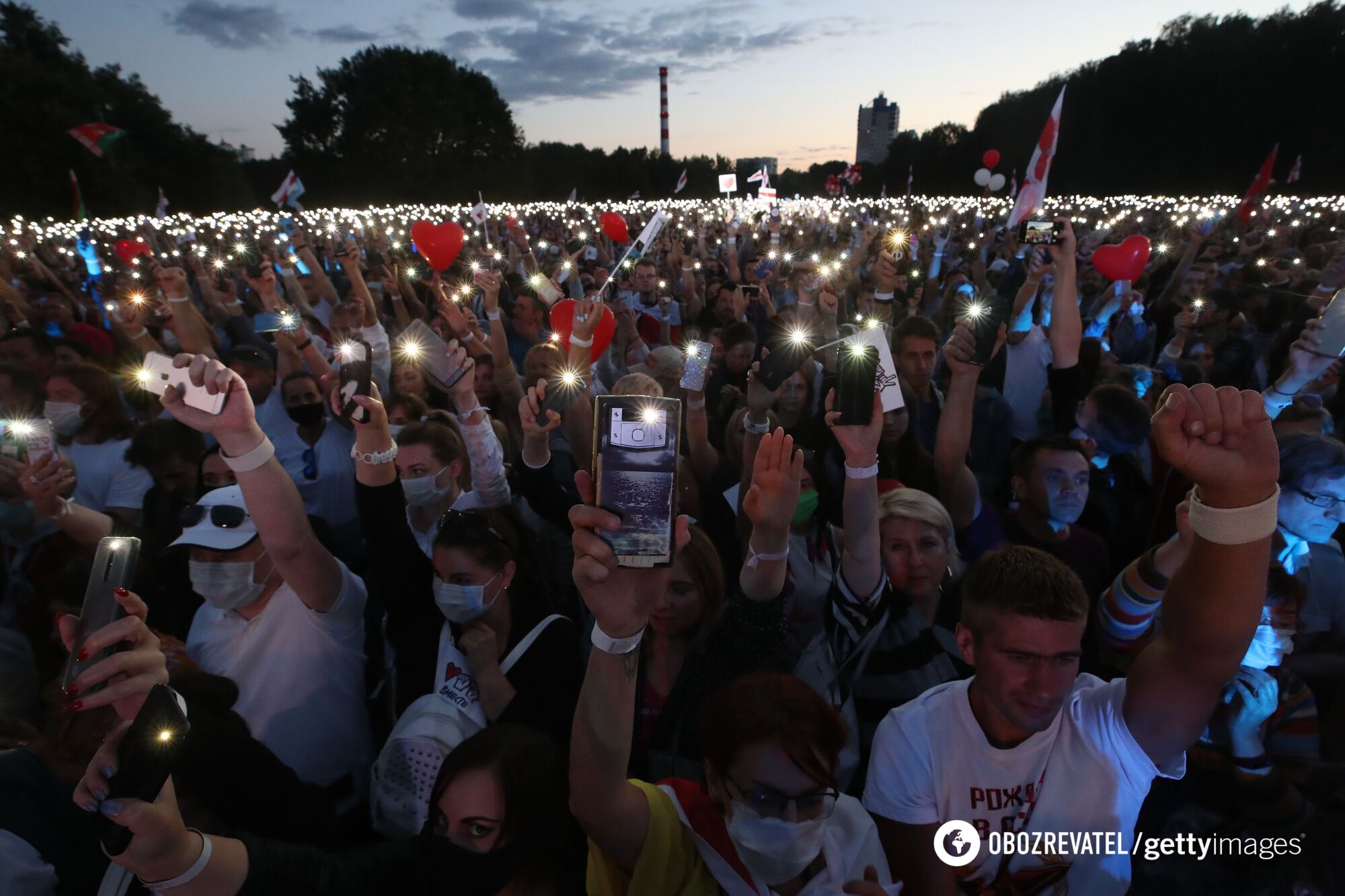 Митинг в Минске в поддержку Светланы Тихановской