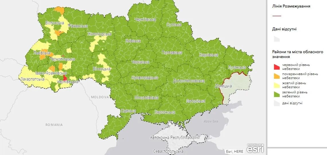 Карантинні зони України