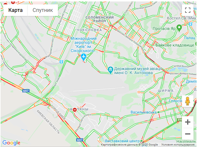 Пробки в Киев 5 августа