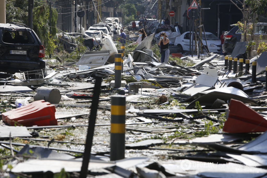 Улицы Бейрута после взрыва