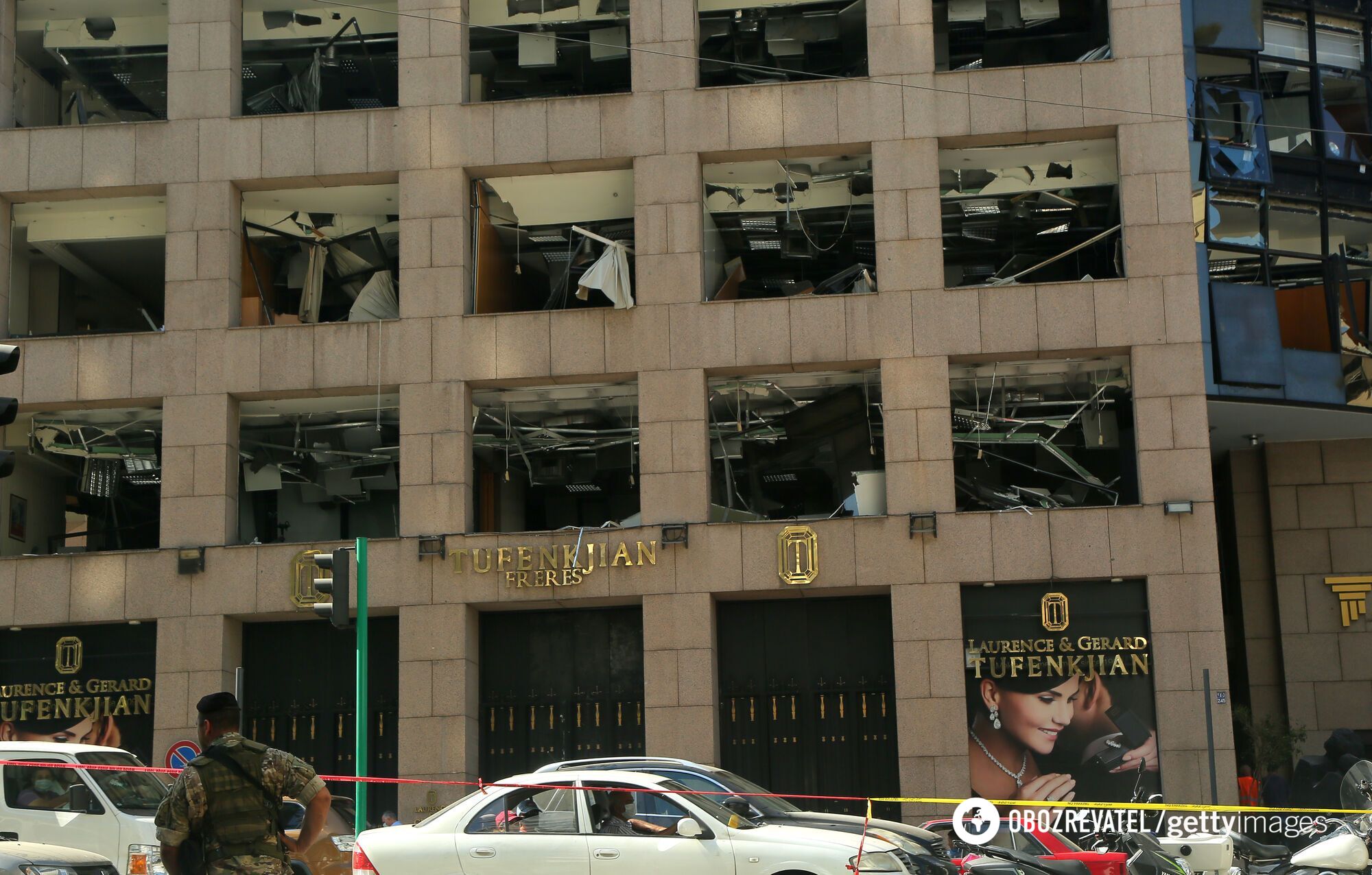 Разрушенное в результате взрыва посольство Норвегии в Бейруте