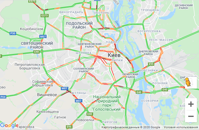Пробки в Киеве 7 августа