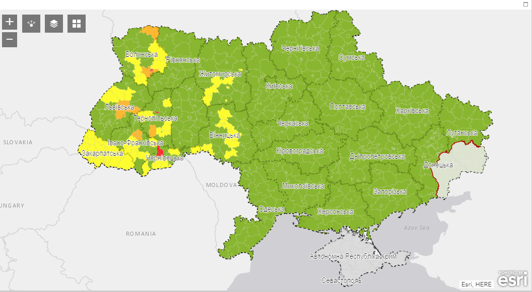 Карта від МОЗ