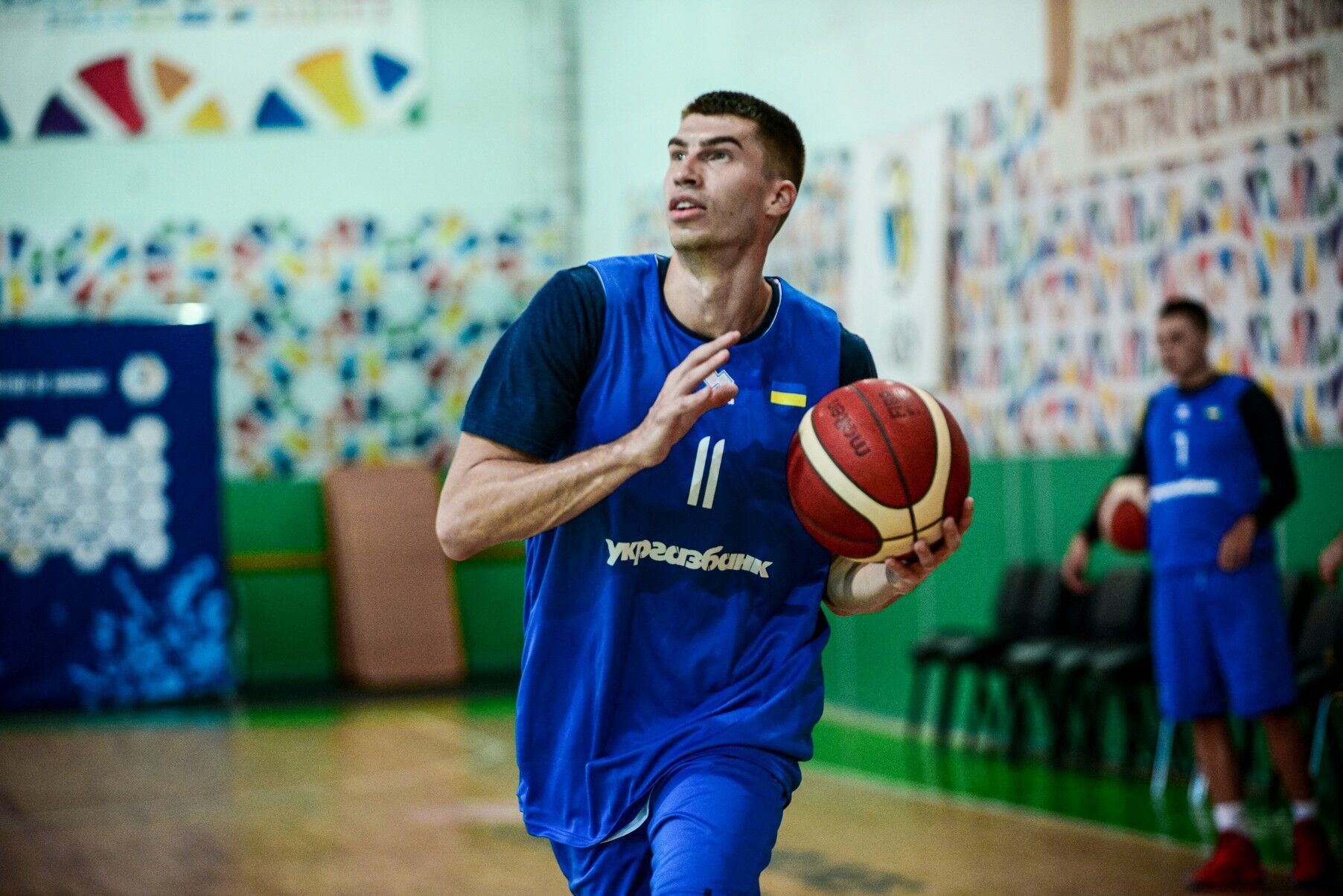 Мужская сборная Украины по баскетболу провела открытую тренировку в киевском Дворце спорта